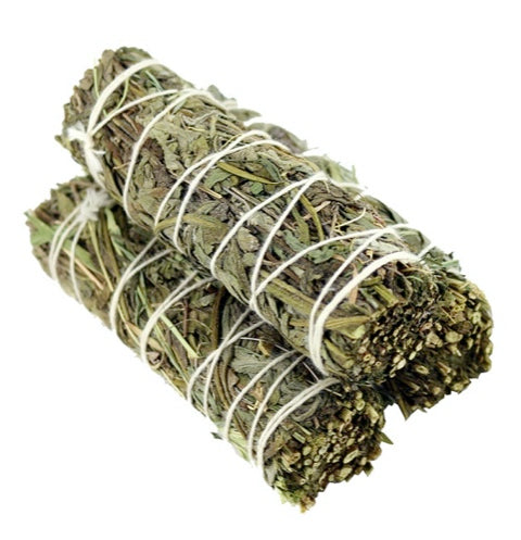 Mugwort (Black Sage) Smudge Stick 4 " Salvia mellifera